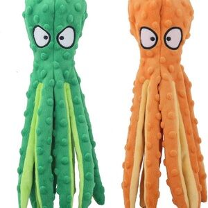 Sold - Colorful Plush Octopus Dog Toy Set